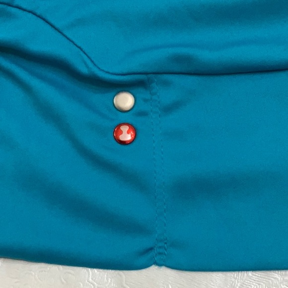 Spyder CYCLING 3/4 SLV TOP - Turq/Grey - Picture 8 of 15